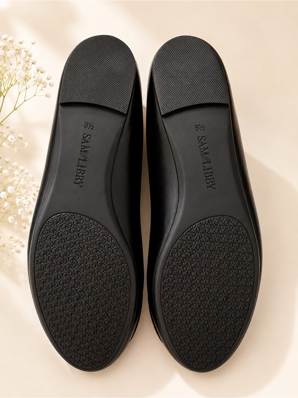 Sam & Libby Black Bow Slip-On Ballet Flats - Picture 3 of 3